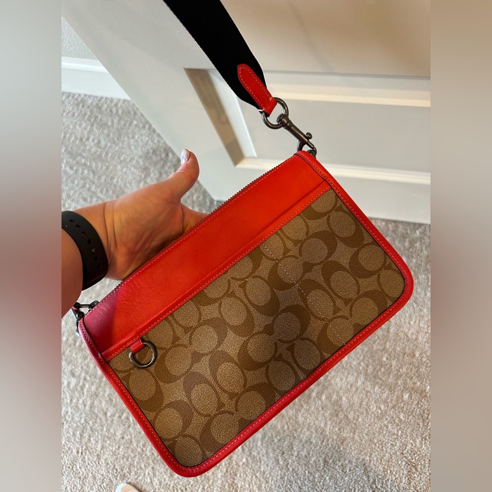 COACH Heritage Convertible Crossbody w/ Hybrid Pouch Colorblock Signature Canvas - Picture 14 of 15